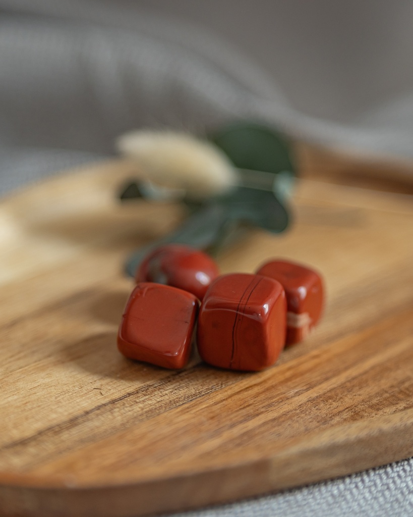 Jaspe rouge - Pierre roulée