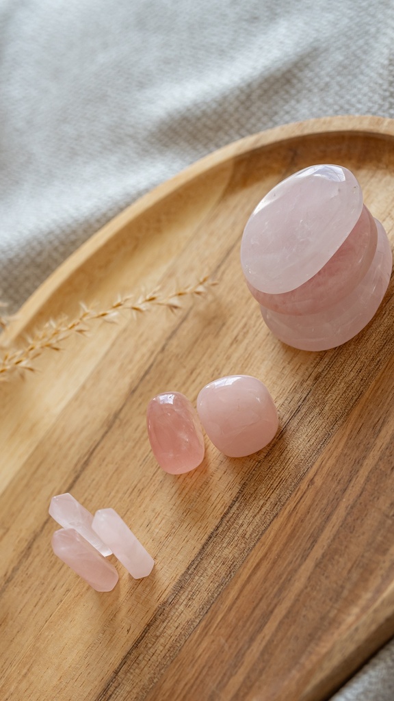 Quartz Rose - Pointe polie 30mm 