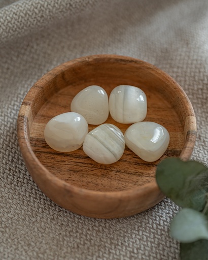 Agate blanche - Pierre roulée